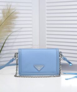 Replica Prada Nylon And Leather Mini-bag 1BP019 Blue