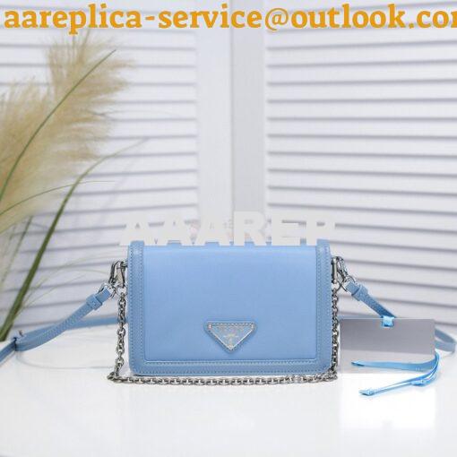 Replica Prada Nylon And Leather Mini-bag 1BP019 Blue