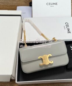 Replica Celine Chain Shoulder Bag Triomphe In Shiny Calfskin 197993 Pa 2