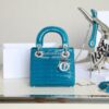 Replica Dior Crocodile Leather Mini Lady Dior Bag Sky Blue 10