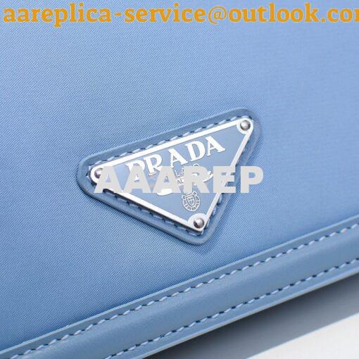 Replica Prada Nylon And Leather Mini-bag 1BP019 Blue 4