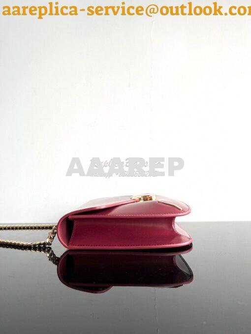 Replica Celine Chain Besace Triomphe In Shiny Calfskin 199273B Carmin 4