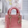 Replica Dior Crocodile Leather Mini Lady Dior Bag with Crystals in Pur 10