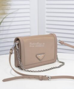 Replica Prada Nylon And Leather Mini-bag 1BP019 Beige 2