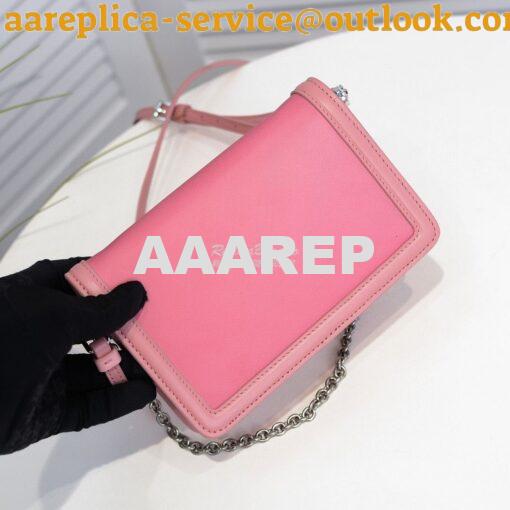 Replica Prada Nylon And Leather Mini-bag 1BP019 Pink 9