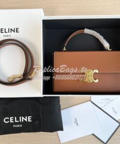 Replica Celine Box Triomphe In Natural Calfskin 199993 Tan