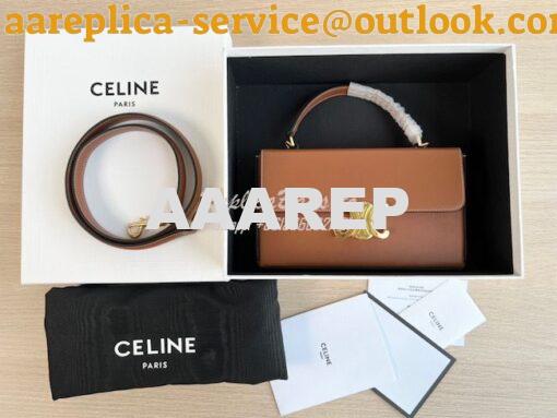 Replica Celine Box Triomphe In Natural Calfskin 199993 Tan