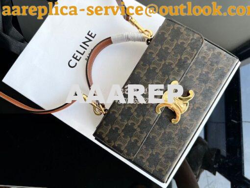 Replica Celine Box Triomphe In Triomphe Canvas And Calfskin 199992 Tan 3