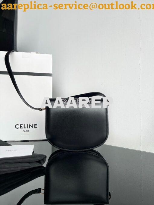 Replica Celine Besace Triomphe In Shiny Calfskin 110413B Black 15