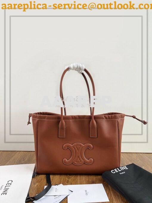 Replica Celine Cabas Drawstring Cuir Triomphe In Smooth Calfskin 19997 3