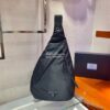 Replica Prada Signaux Nylon And Leather Hobo Bag 1BC160 Black 11