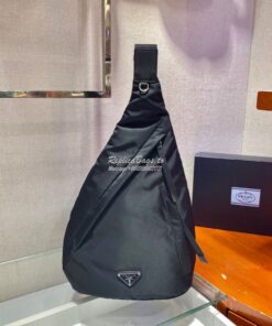 Replica Prada Re-nylon And Leather Backpack 2VZ092 Black