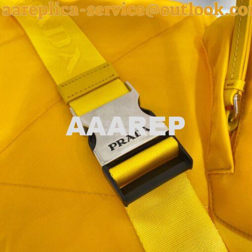 Replica Prada Re-nylon And Leather Backpack 2VZ092 Yellow 5