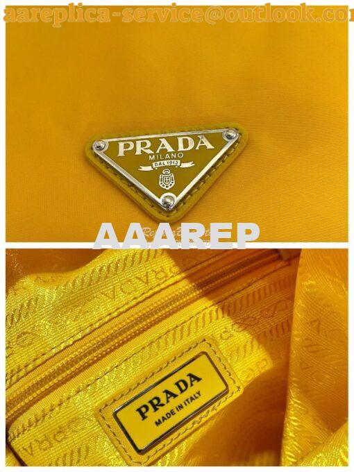 Replica Prada Re-nylon And Leather Backpack 2VZ092 Yellow 7