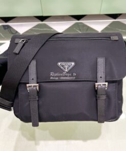 Replica Prada Medium Nylon Shoulder Bag 1BD671 Black