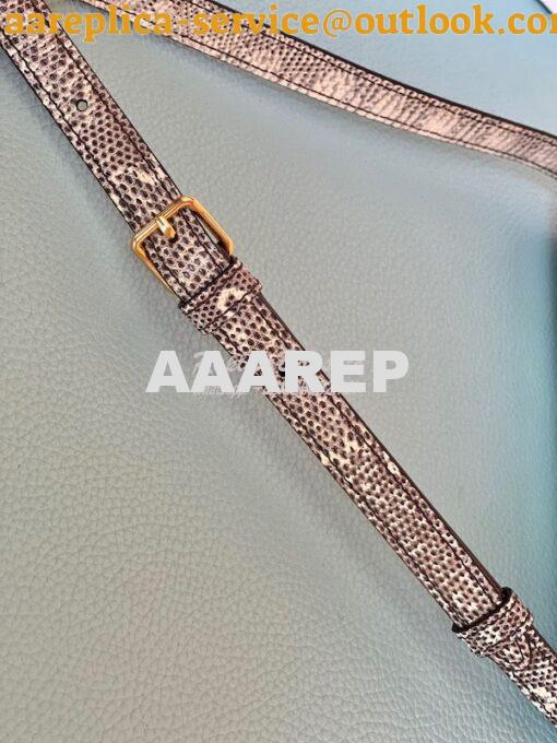 Replica Celine Triomphe Shoulder Bag In Lizard Leather 194143 Natural 6