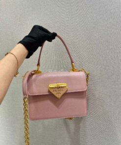 Replica Prada Saffiano Leather Symbole Bag 1BN021 Pink