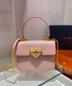 Replica Prada Saffiano Leather Symbole Bag 1BN021 Pink 2