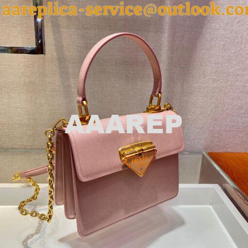 Replica Prada Saffiano Leather Symbole Bag 1BN021 Pink 4