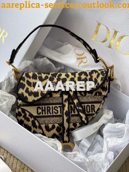 Replica Dior Saddle Bag M0446 Beige Multicolor Mizza Embroidery 2