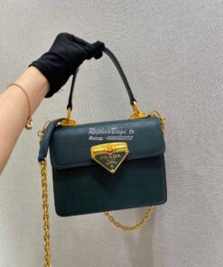 Replica Prada Saffiano Leather Symbole Bag 1BN02 Green