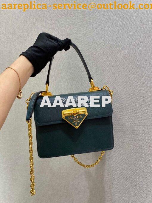 Replica Prada Saffiano Leather Symbole Bag 1BN02 Green