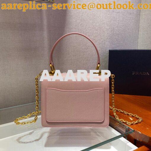 Replica Prada Saffiano Leather Symbole Bag 1BN021 Pink 5