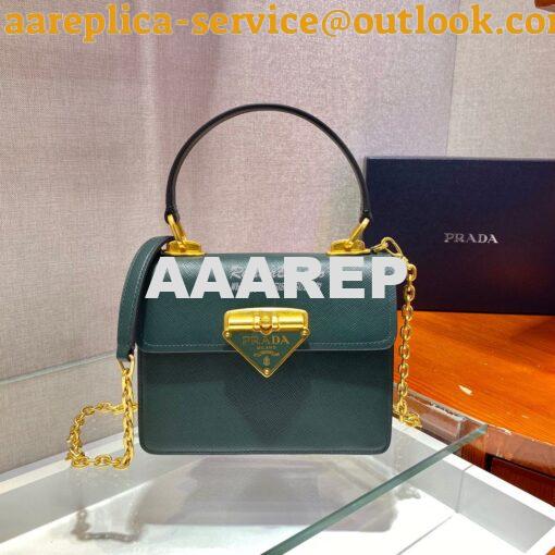 Replica Prada Saffiano Leather Symbole Bag 1BN02 Green 2