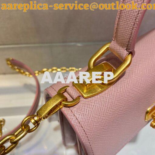 Replica Prada Saffiano Leather Symbole Bag 1BN021 Pink 7