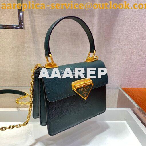 Replica Prada Saffiano Leather Symbole Bag 1BN02 Green 4