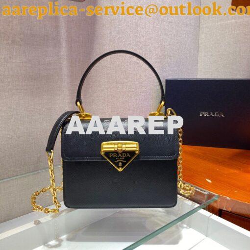 Replica Prada Saffiano Leather Symbole Bag 1BN021 Black 2