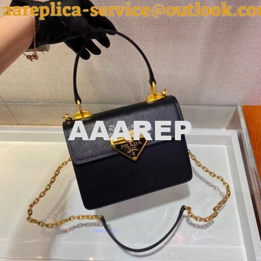 Replica Prada Saffiano Leather Symbole Bag 1BN021 Black 3