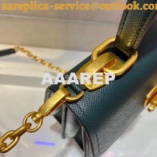 Replica Prada Saffiano Leather Symbole Bag 1BN02 Green 6