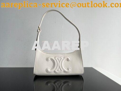 Replica Celine Shoulder Bag Cuir Triomphe In Smooth Calfskin 198153 Wh 2