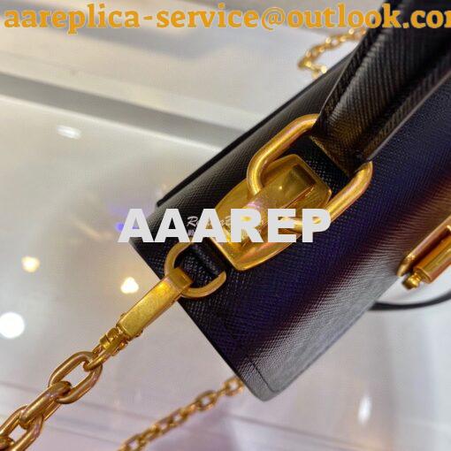 Replica Prada Saffiano Leather Symbole Bag 1BN021 Black 7