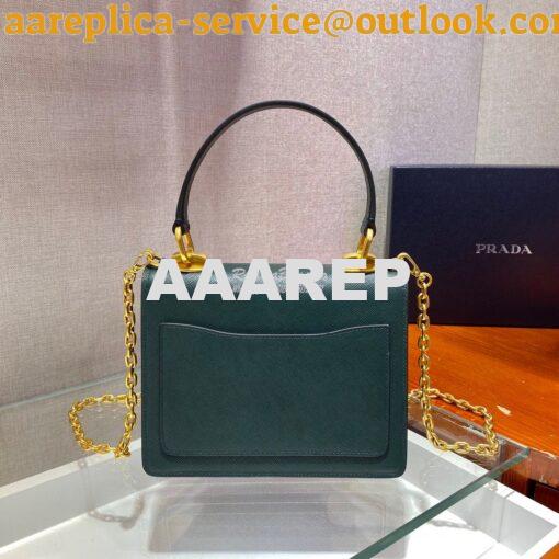 Replica Prada Saffiano Leather Symbole Bag 1BN02 Green 9