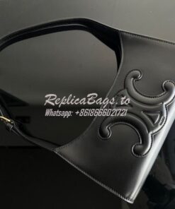 Replica Celine Shoulder Bag Cuir Triomphe In Smooth Calfskin 198153 Bl