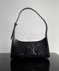 Replica Celine Shoulder Bag Cuir Triomphe In Smooth Calfskin 198153 Bl 2