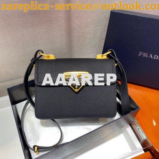 Replica Prada Saffiano Leather Symbole Bag 1BD270 Black 2