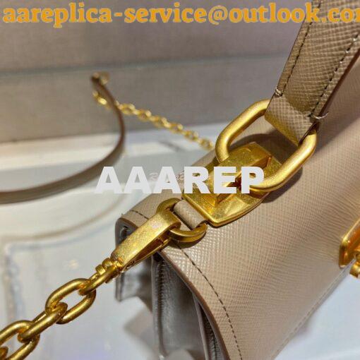 Replica Prada Saffiano Leather Symbole Bag 1BN021 Beige 6