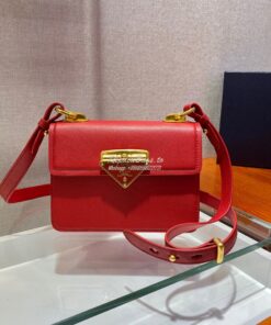 Replica Prada Saffiano Leather Symbole Bag 1BD270 Red