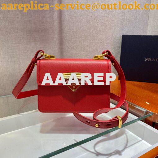 Replica Prada Saffiano Leather Symbole Bag 1BD270 Red