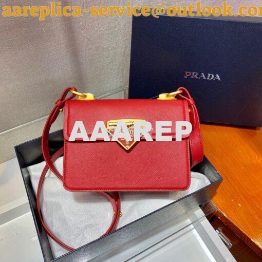 Replica Prada Saffiano Leather Symbole Bag 1BD270 Red 2