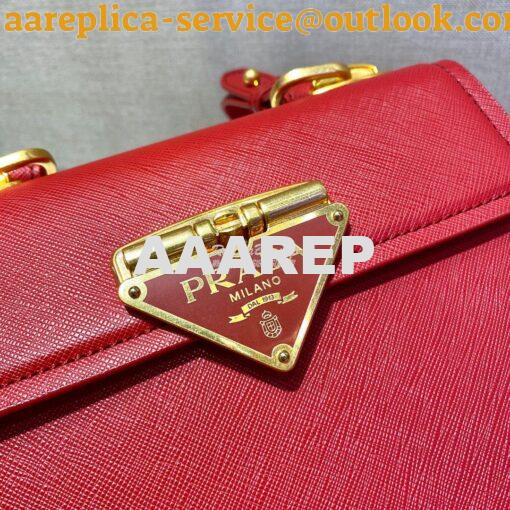 Replica Prada Saffiano Leather Symbole Bag 1BD270 Red 6