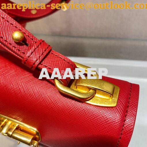 Replica Prada Saffiano Leather Symbole Bag 1BD270 Red 7