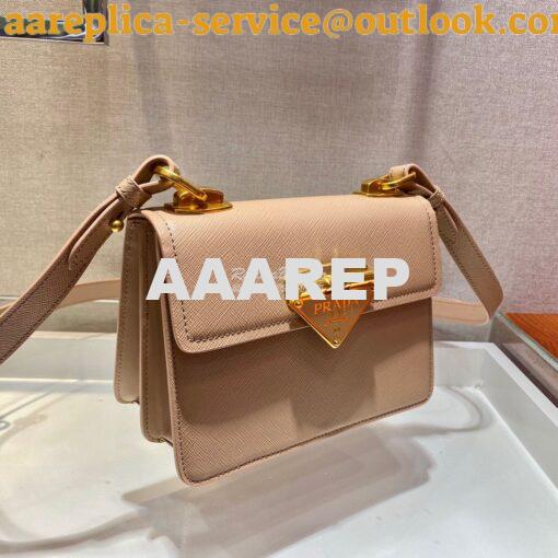 Replica Prada Saffiano Leather Symbole Bag 1BD270 Beige 3