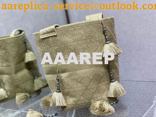 Replica Dior D-Bubble Bucket Bag Beige Cannage Embroidery with Straw E 7