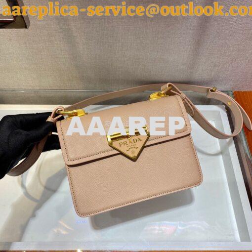 Replica Prada Saffiano Leather Symbole Bag 1BD270 Beige 4