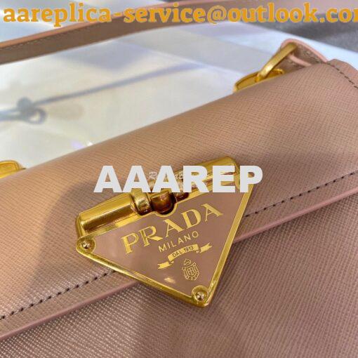 Replica Prada Saffiano Leather Symbole Bag 1BD270 Beige 5