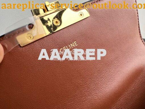 Replica Celine Chain Shoulder Bag Triomphe in Triomphe Canvas Tan 1979 8